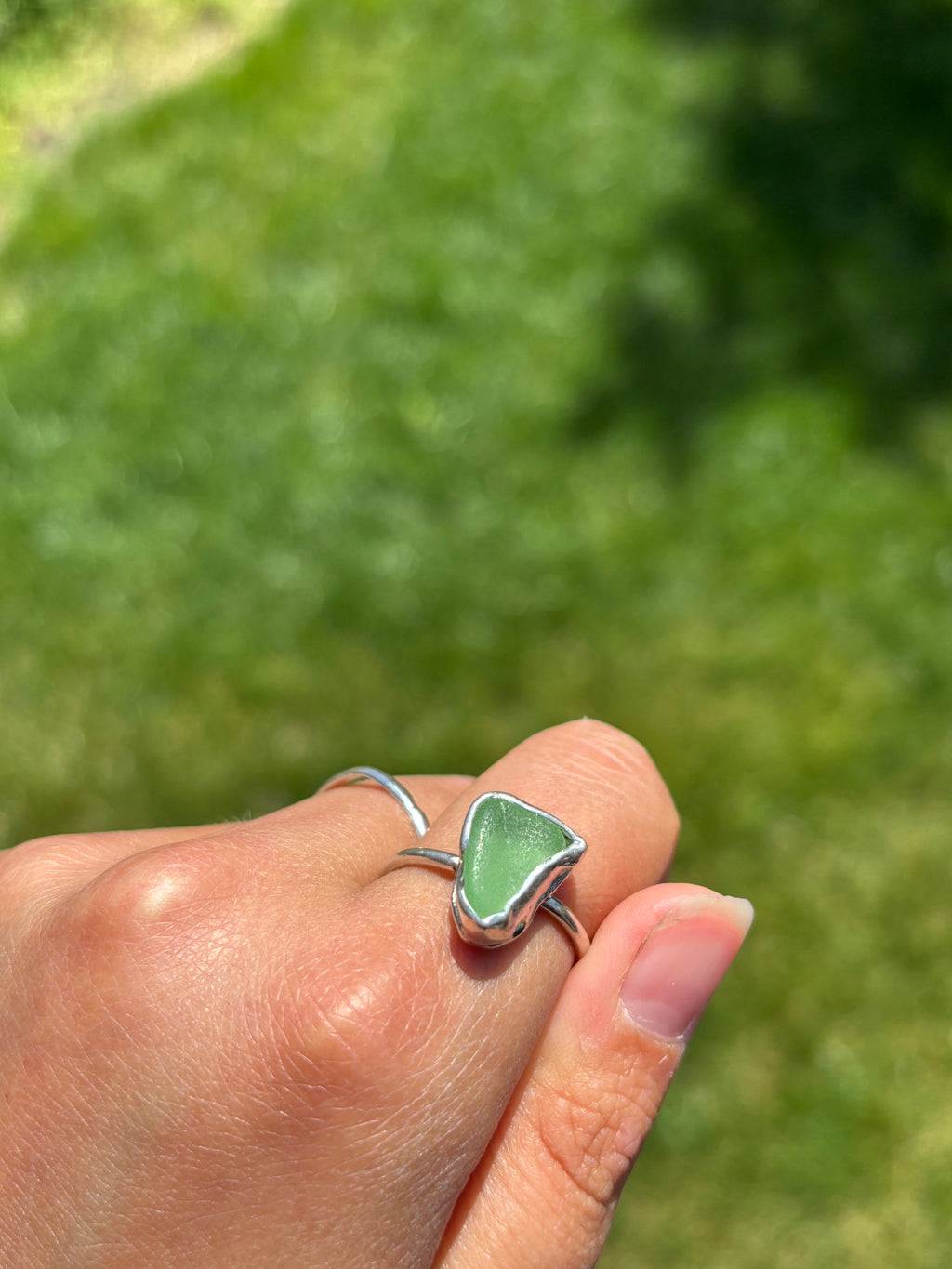 One-of-a-kind Sea glass ring