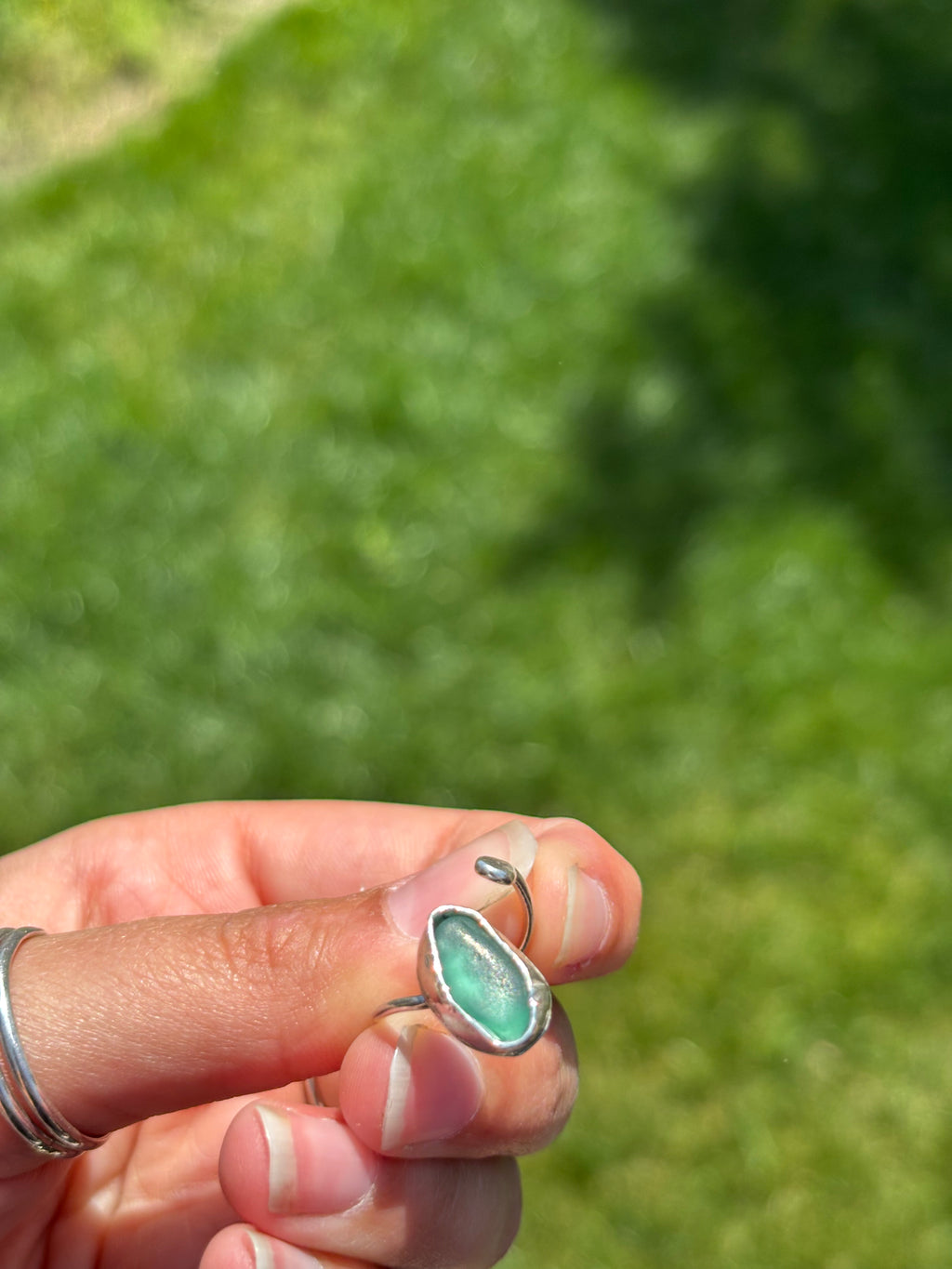 One-of-a-kind Sea glass ring