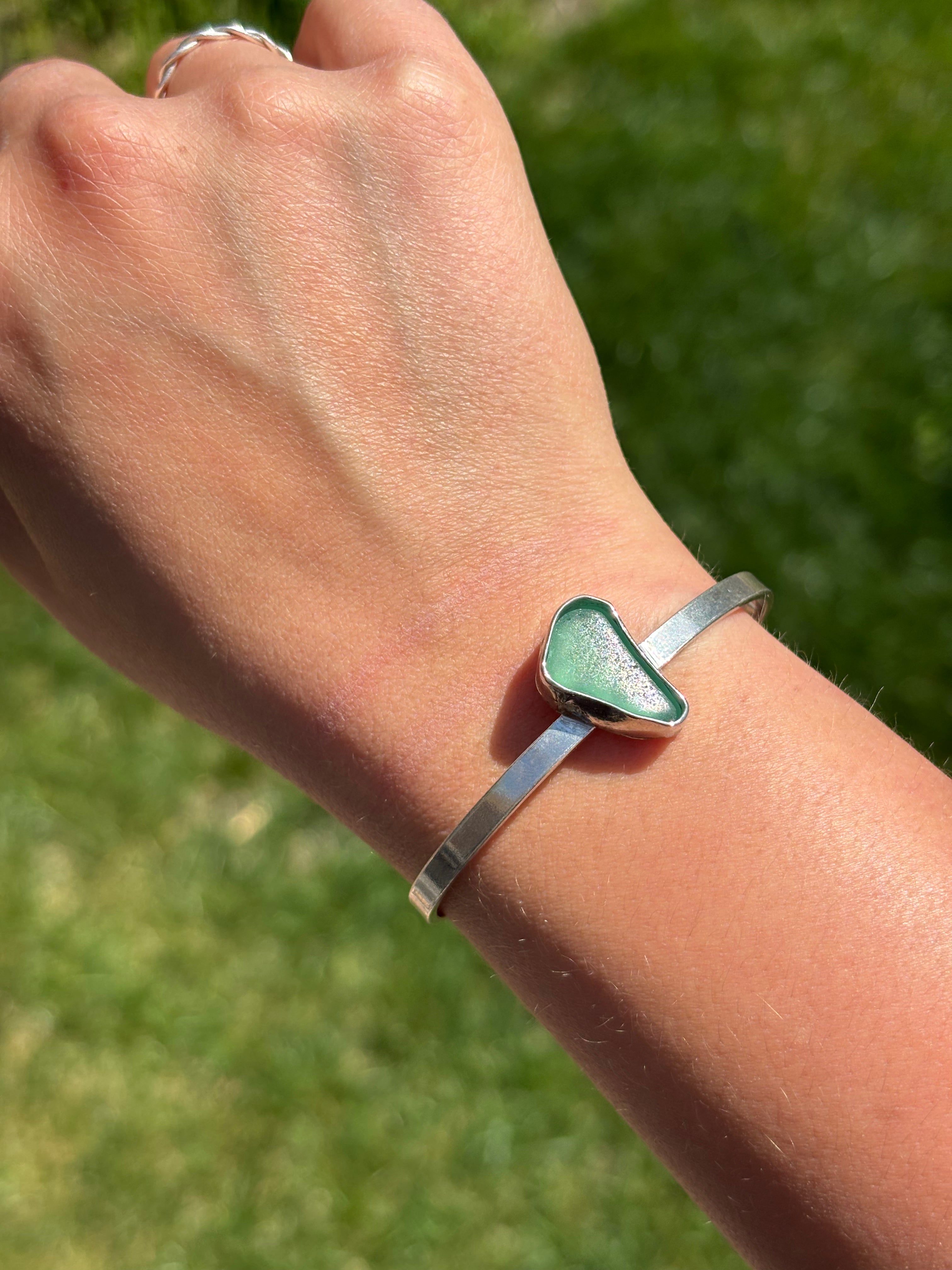 One-of-a-Kind Seaglass cuff bracelet