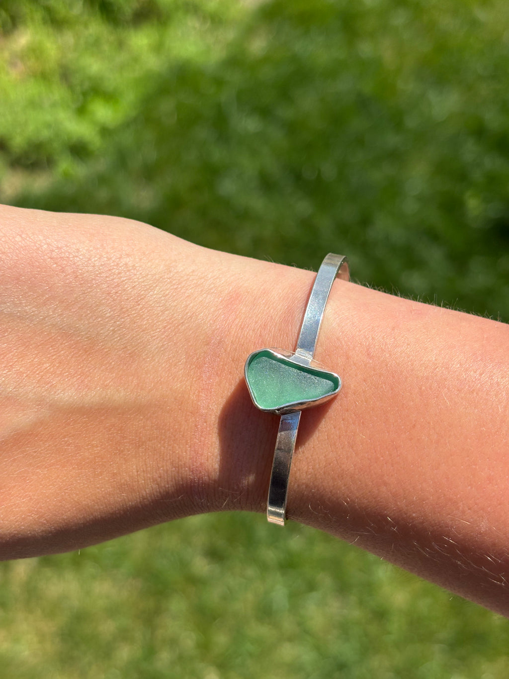 One-of-a-Kind Seaglass cuff bracelet