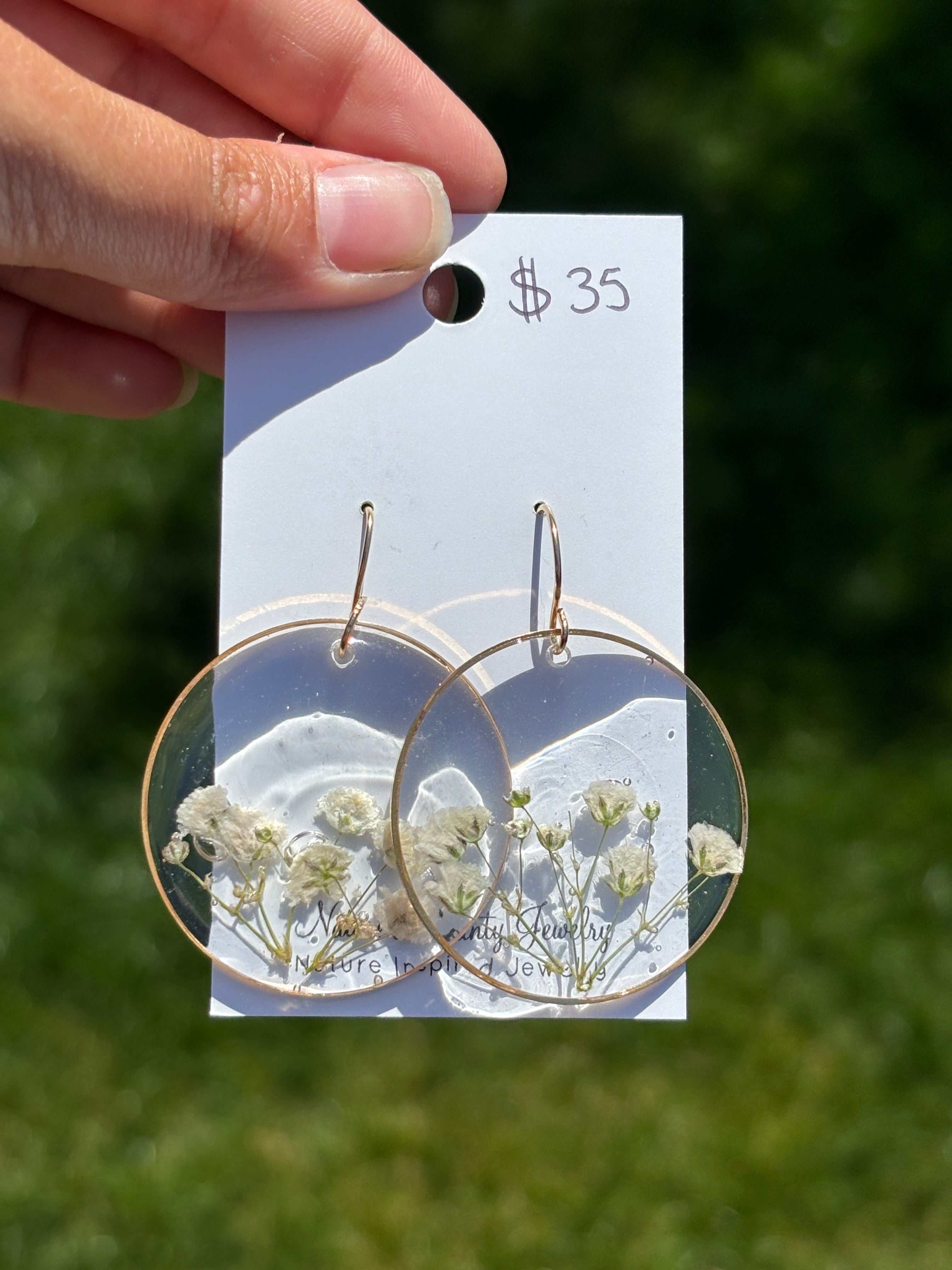 Pressed floral Earrings