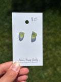 Sea glass stud earrings