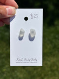 Sea glass stud earrings
