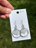 Sterling silver sea glass earrings