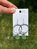 Sterling silver sea glass earrings