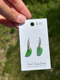 Gold sea glass earrings