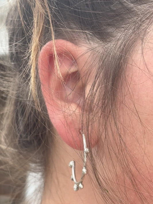Sterling silver hoop earrings (Medium)
