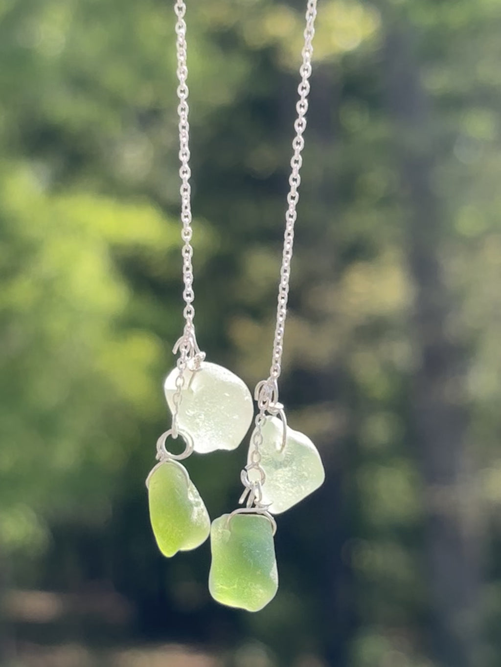 Stacked Seaglass earrings