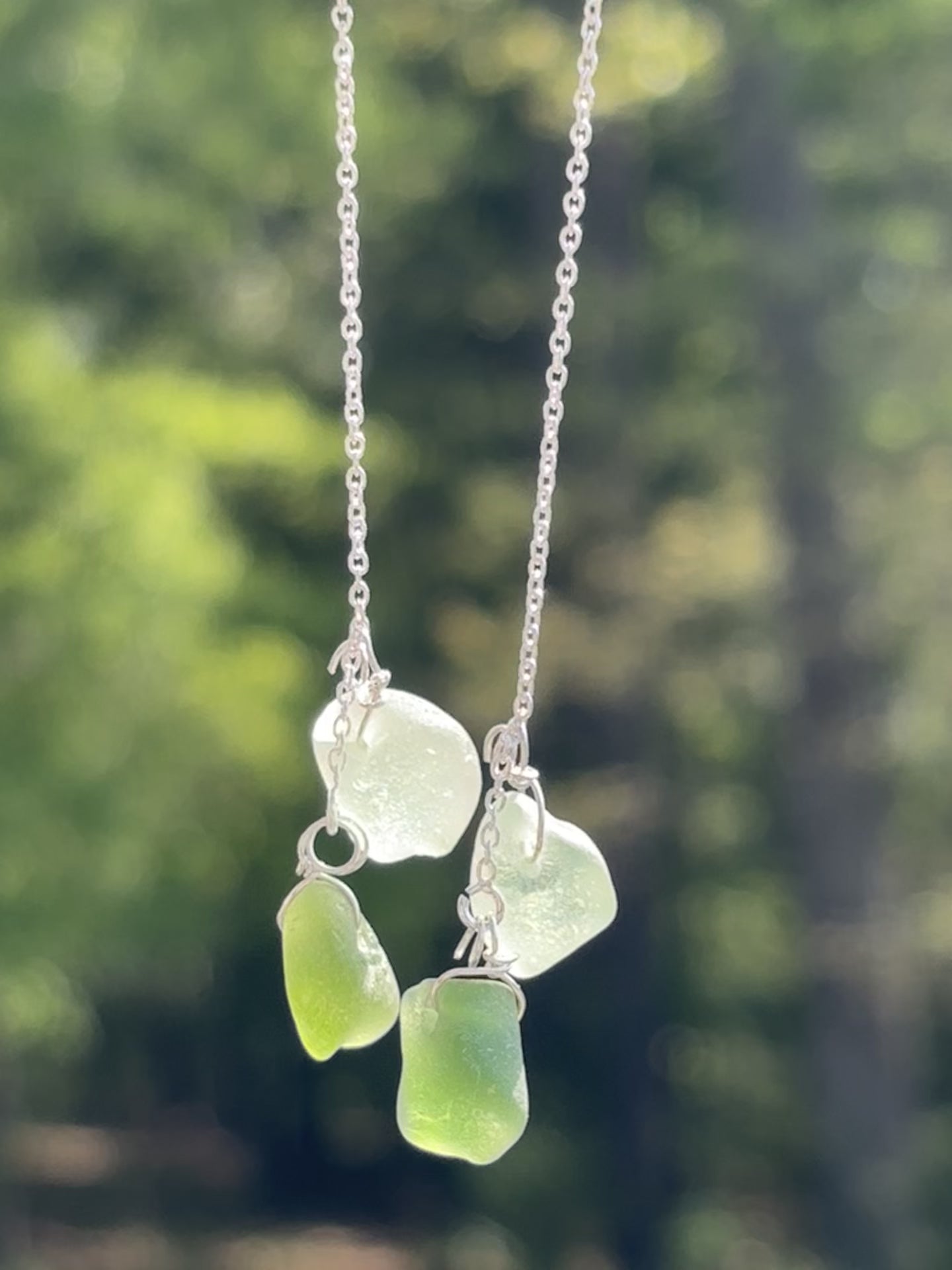 Stacked Seaglass earrings