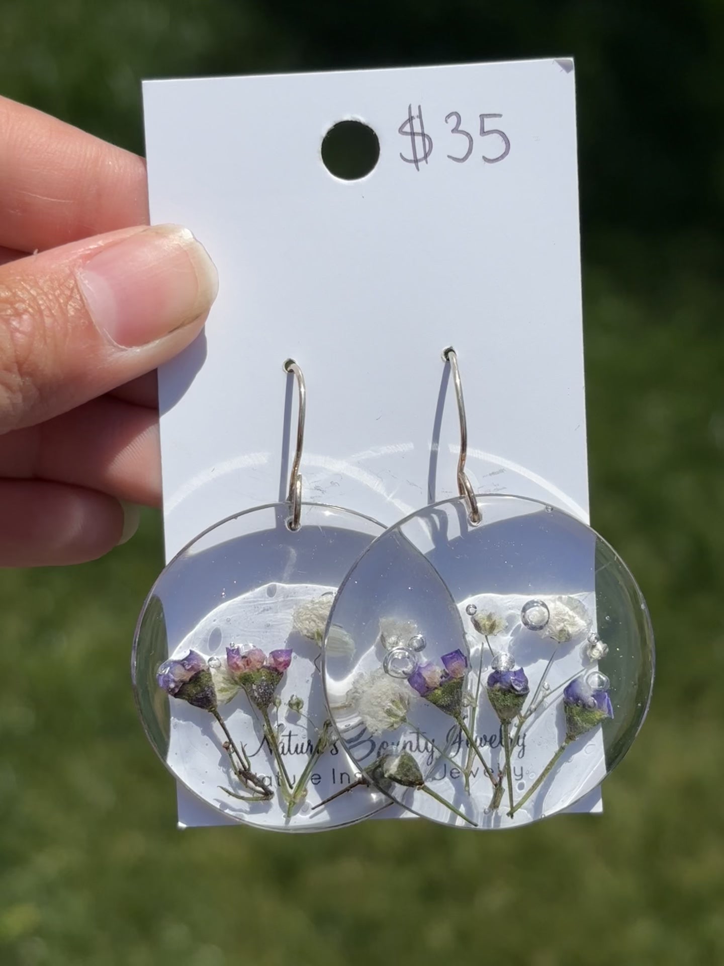 Pressed floral earrings