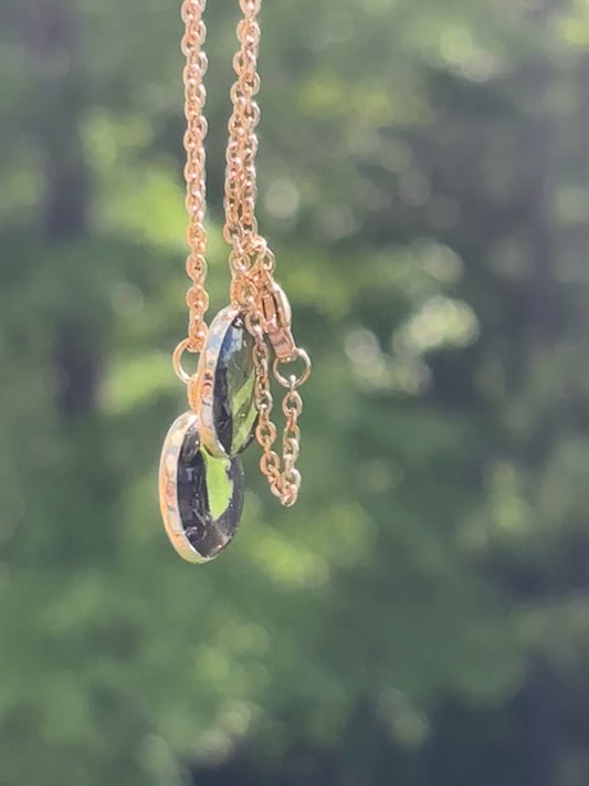 Fern resin necklace