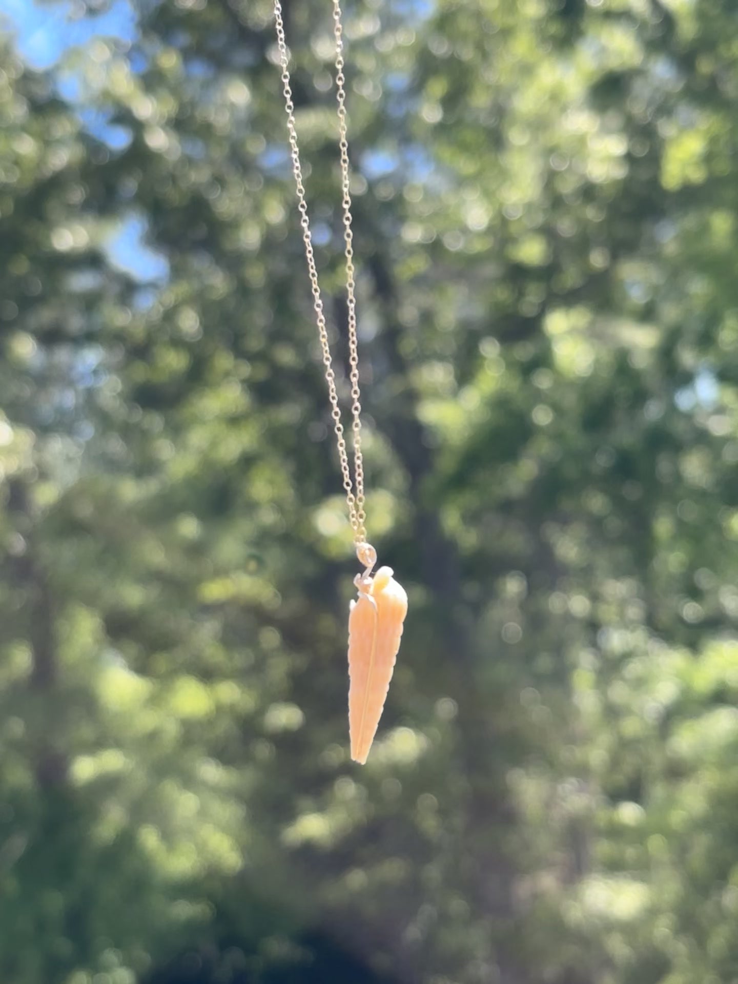 Gold shell necklace