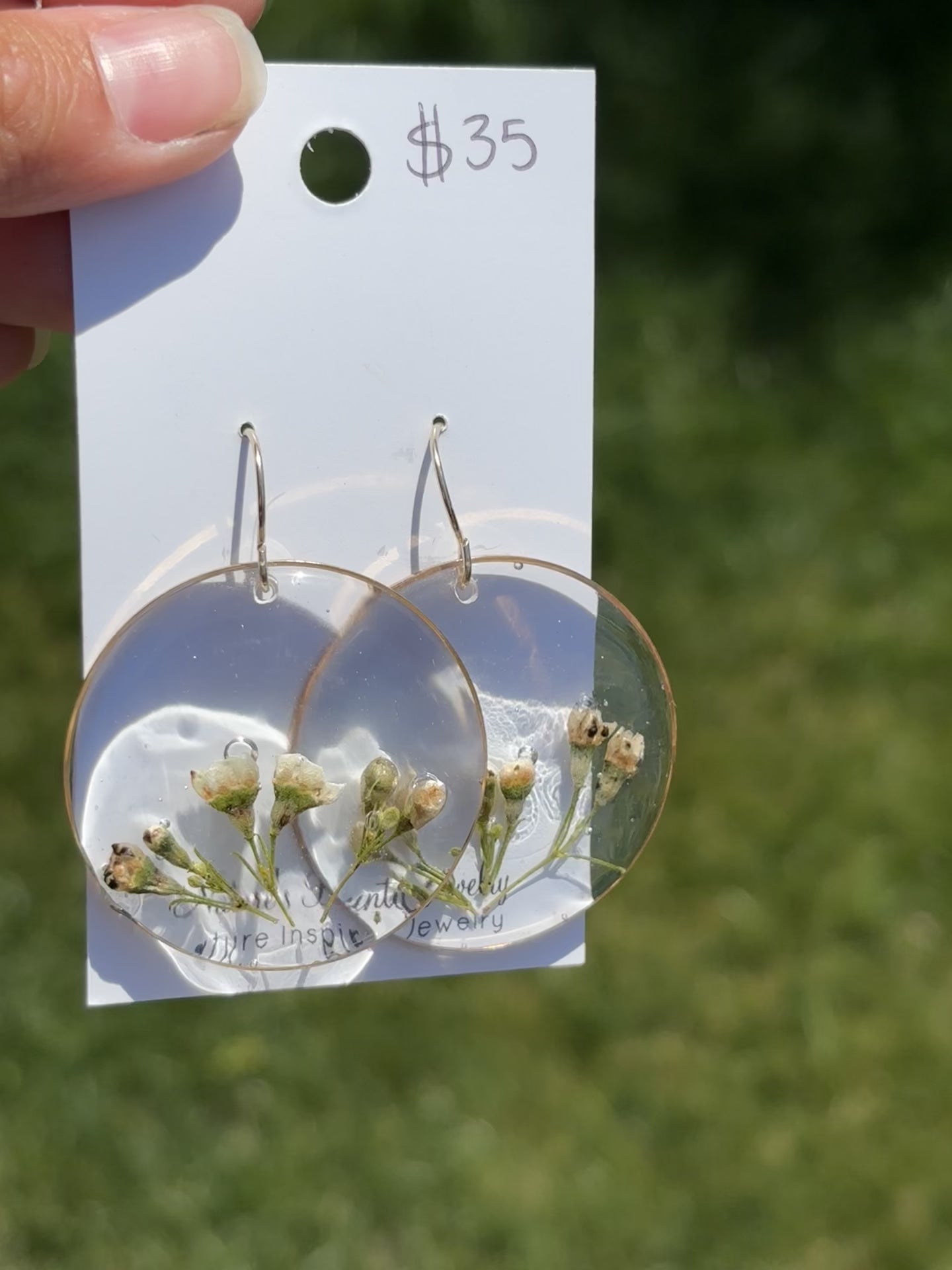Pressed floral earrings