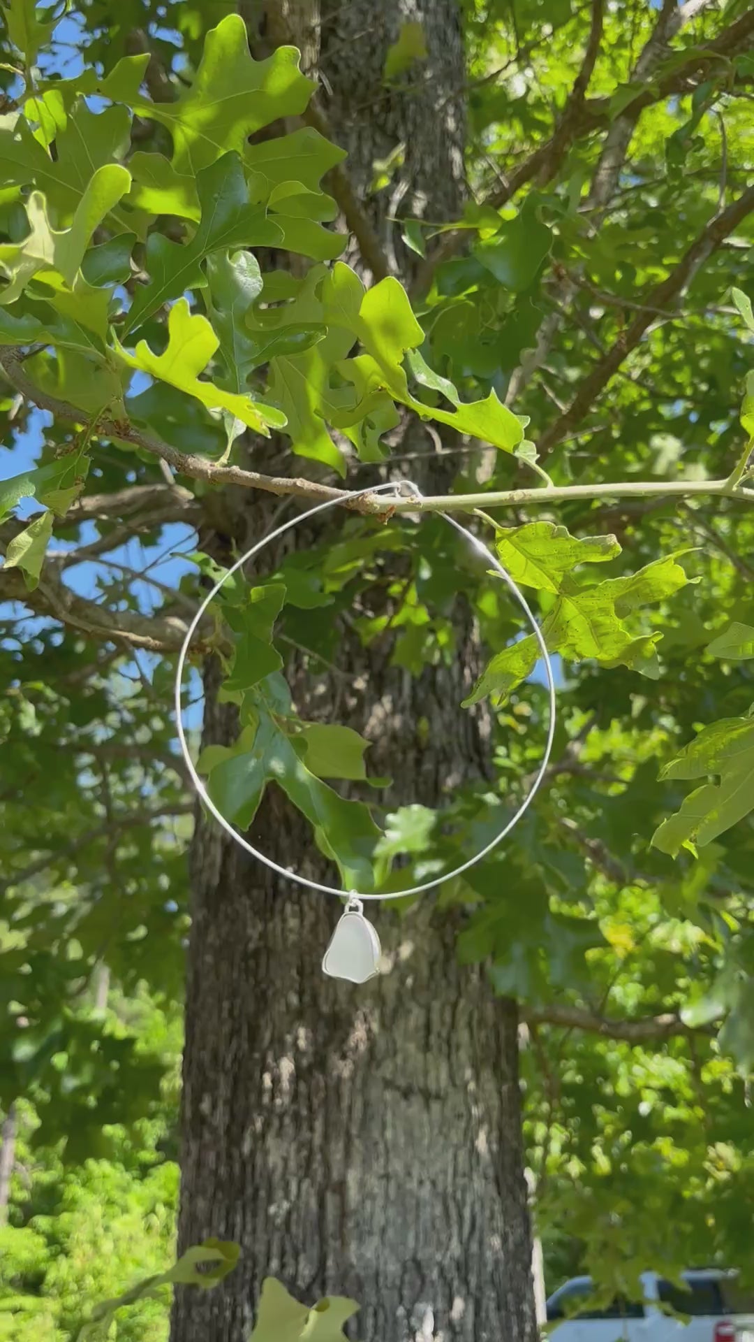 Sea glass choker necklace