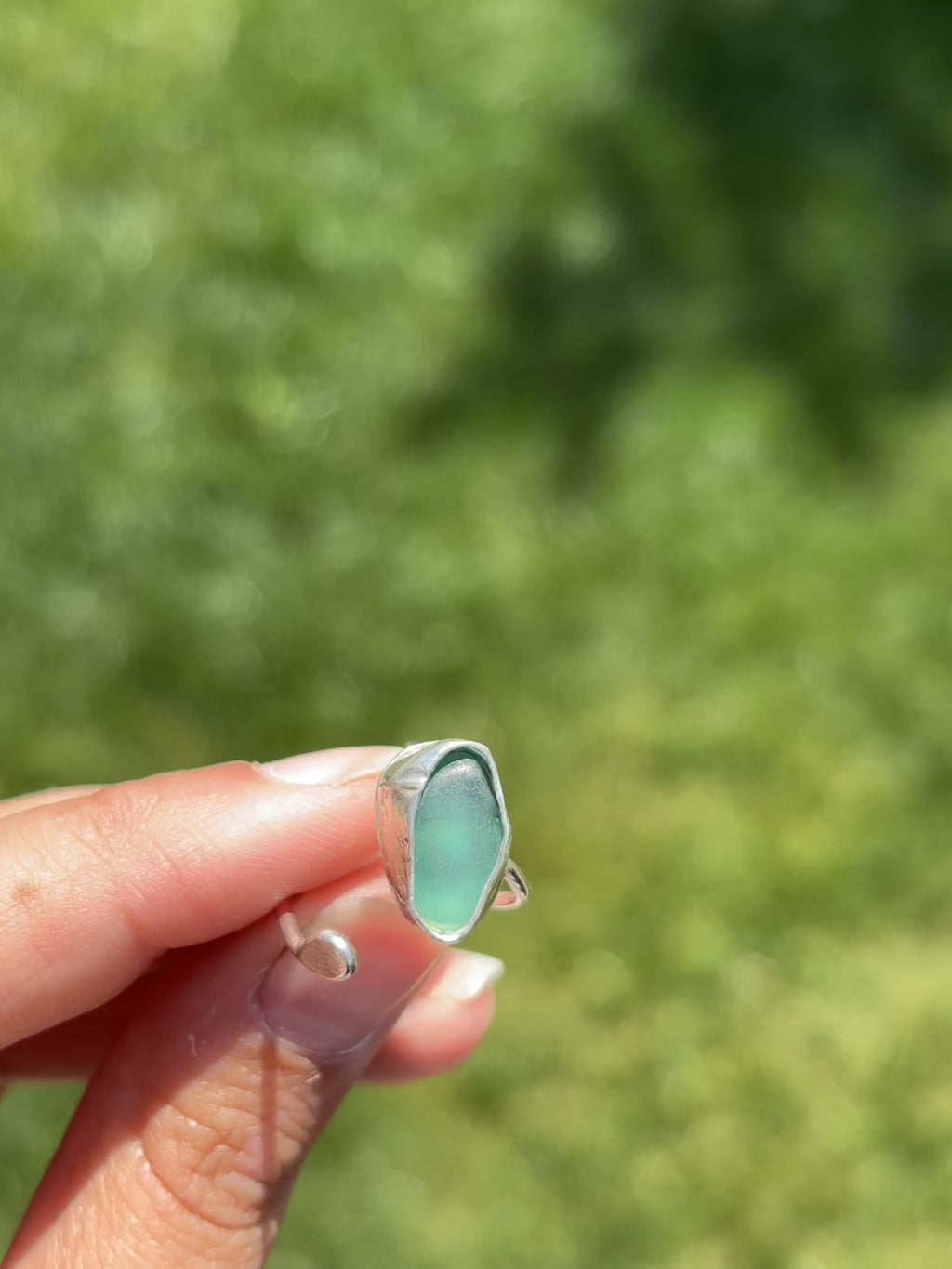 One-of-a-kind Sea glass ring