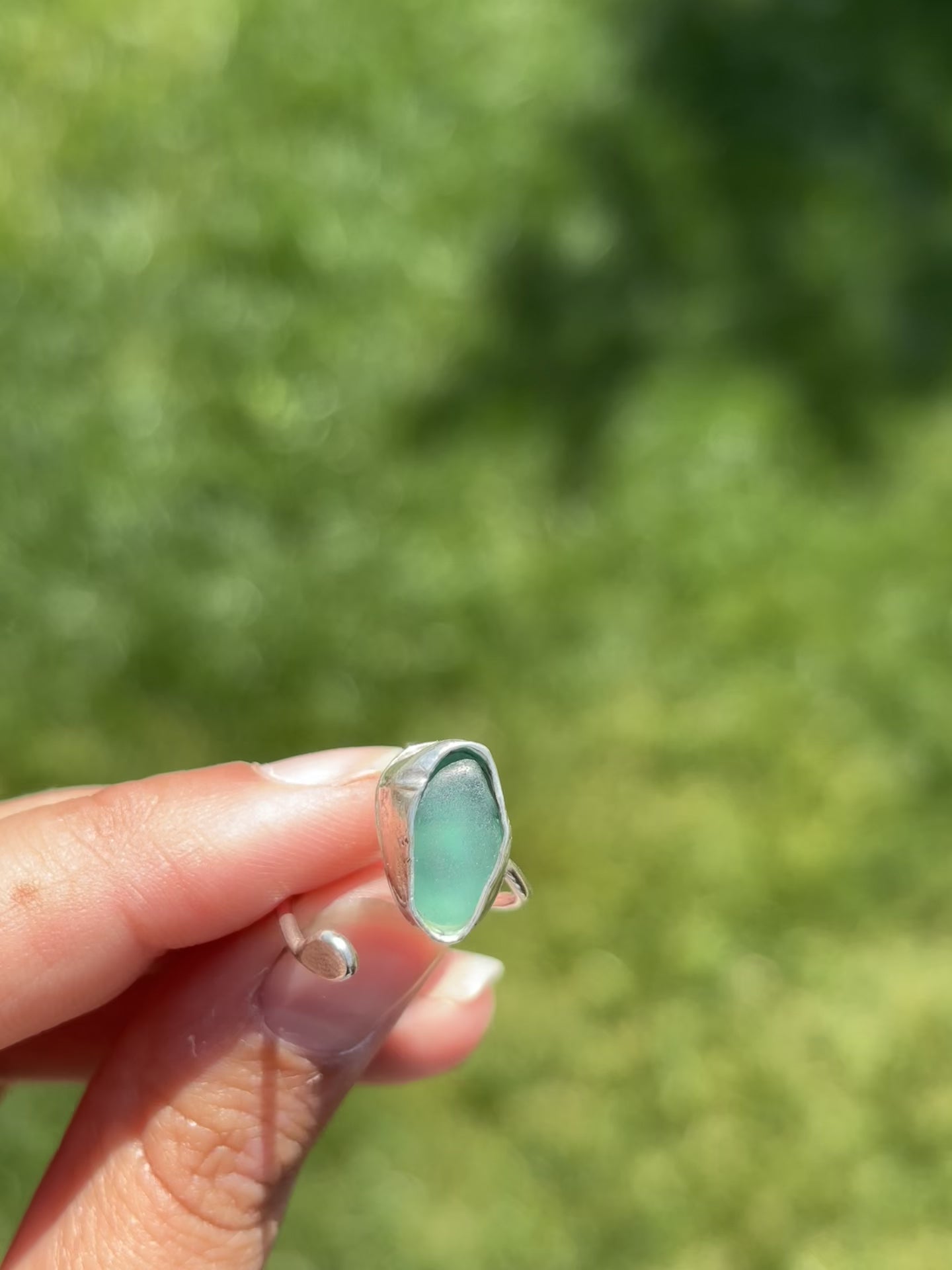 One-of-a-kind Sea glass ring