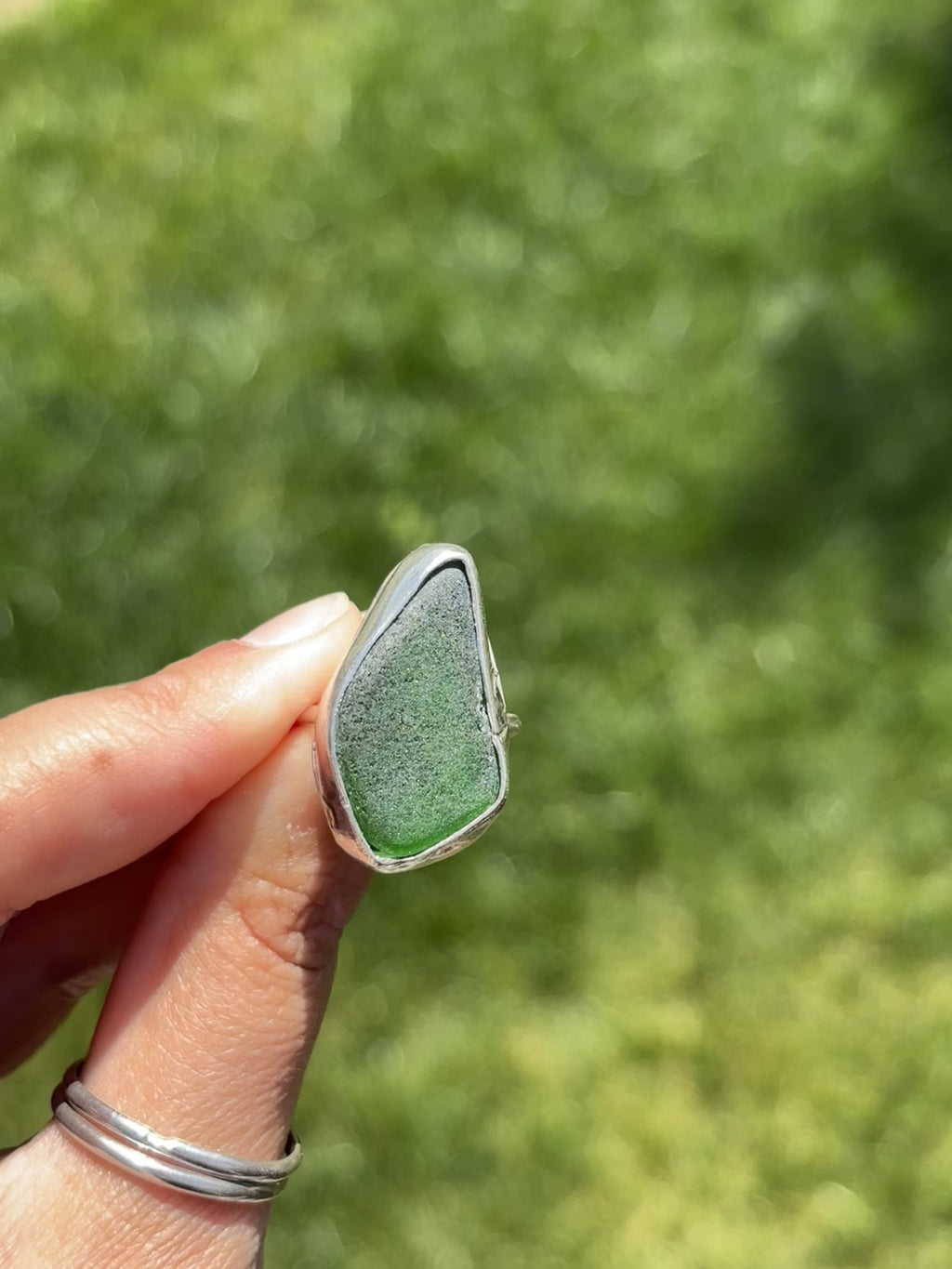 One-of-a-kind Sea glass ring