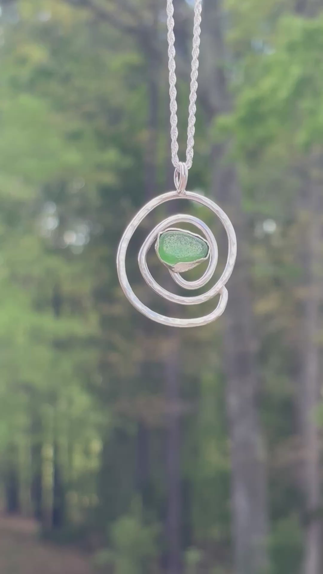 Statement Seaglass medallion