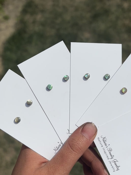 Abalone shell stud earrings